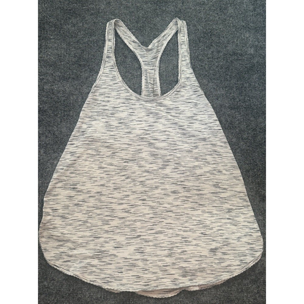 Lululemon Racerback Tank Top Women's Size 8 (Estimated) Gray White Space Dye
